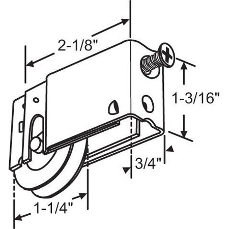 Strybuc Patio Door Roller Assembly 900-10106